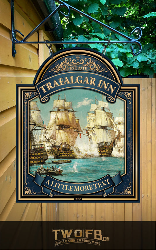 Trafalgar Pub Sign Personalised Swinging Custom Made Bar signs UK