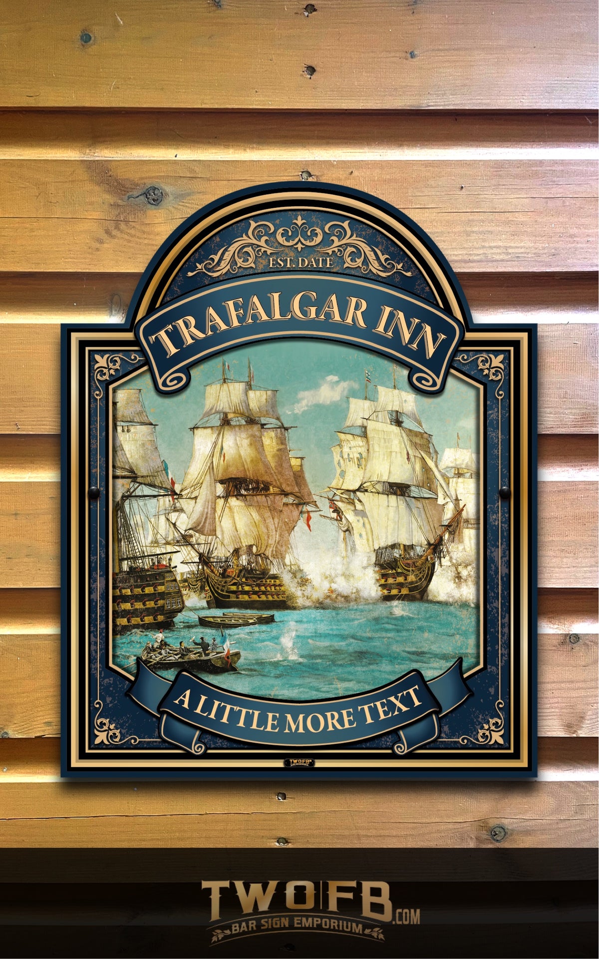 Trafalgar Pub Sign Personalised Swinging Custom Made Bar signs UK