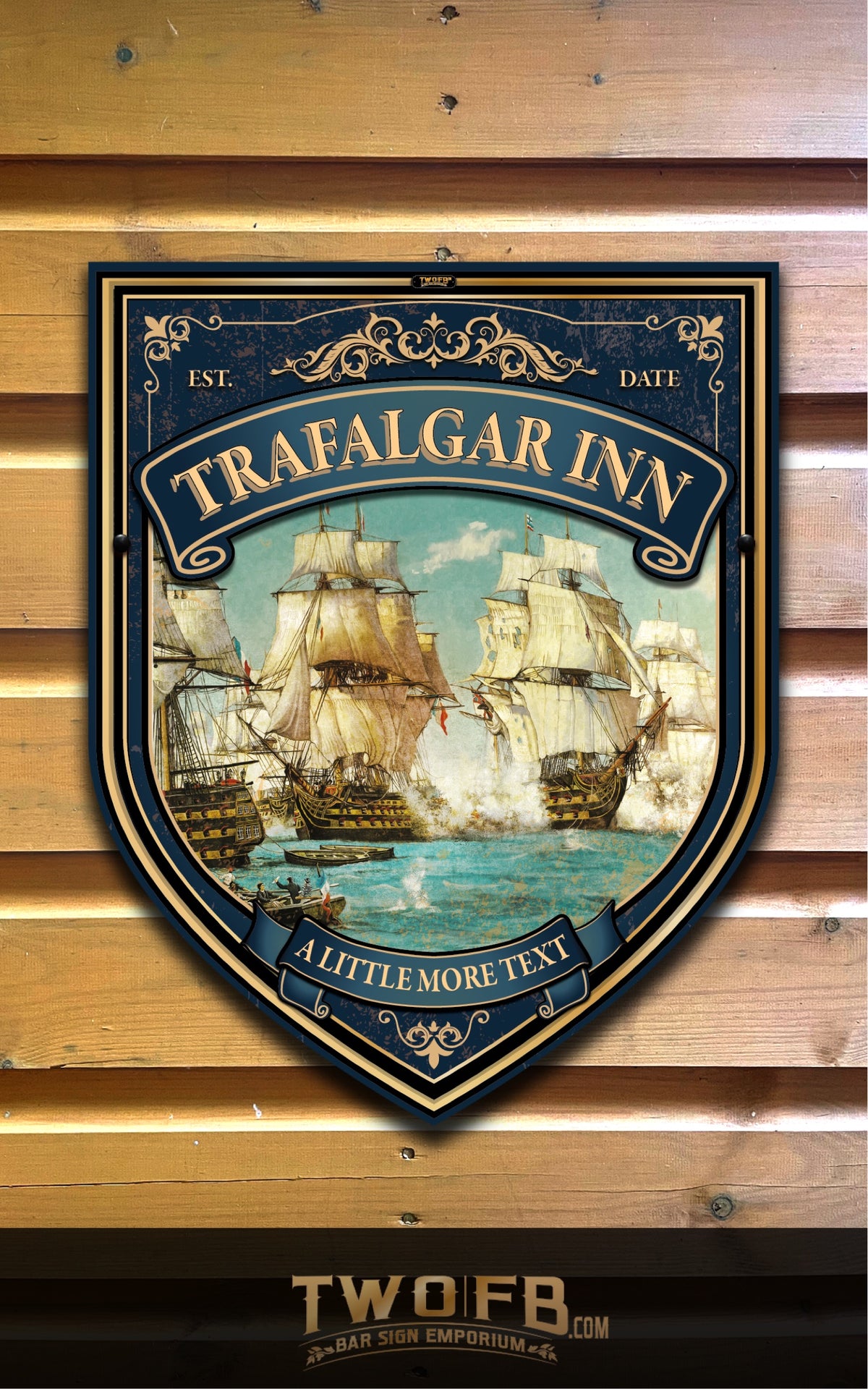 Trafalgar Pub Sign Personalised Swinging Custom Made Bar signs UK