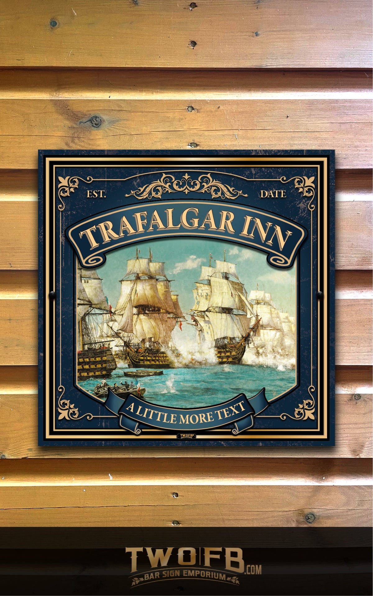 Trafalgar Pub Sign Personalised Swinging Custom Made Bar signs UK