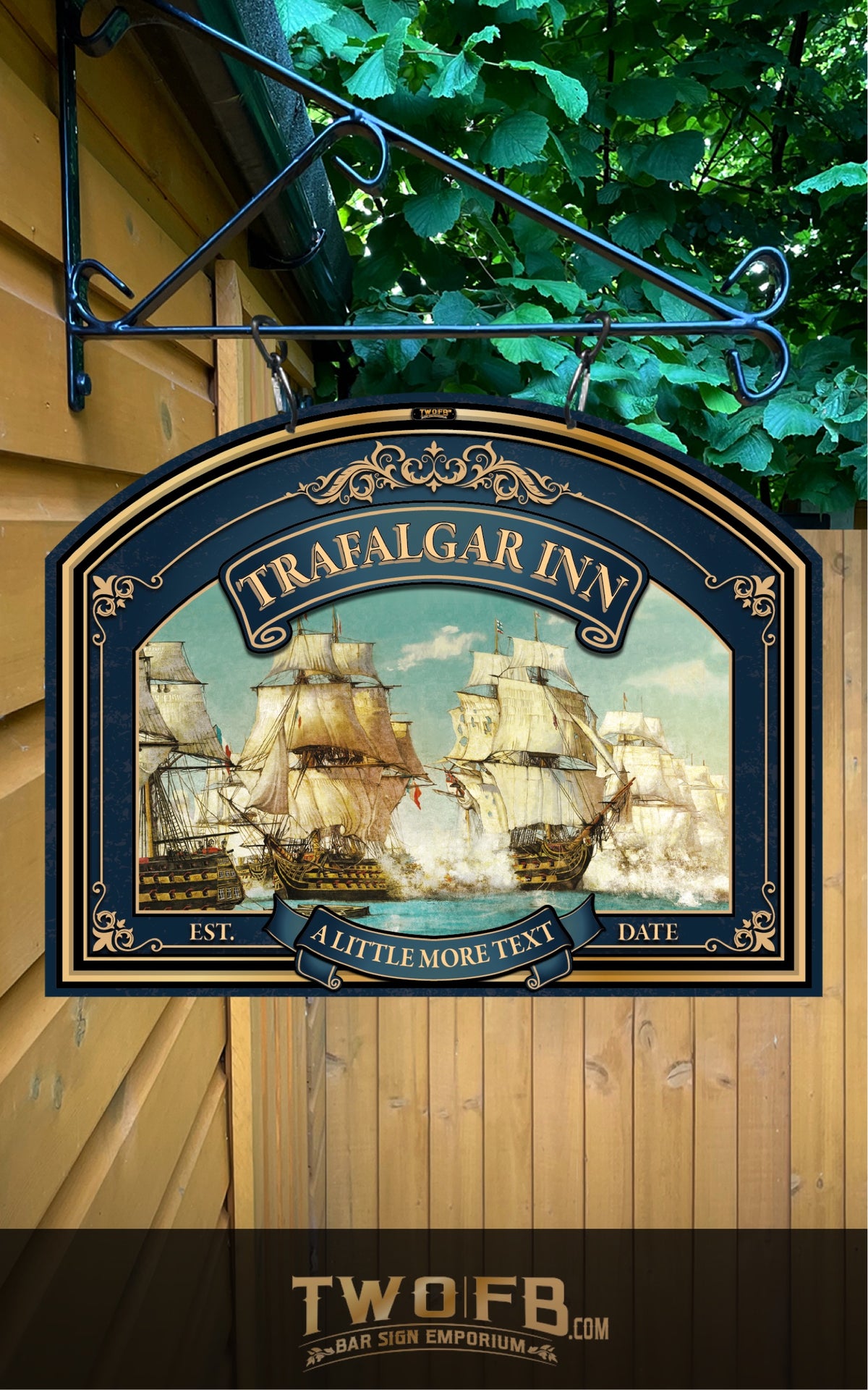 Trafalgar Pub Sign Personalised Swinging Custom Made Bar signs UK