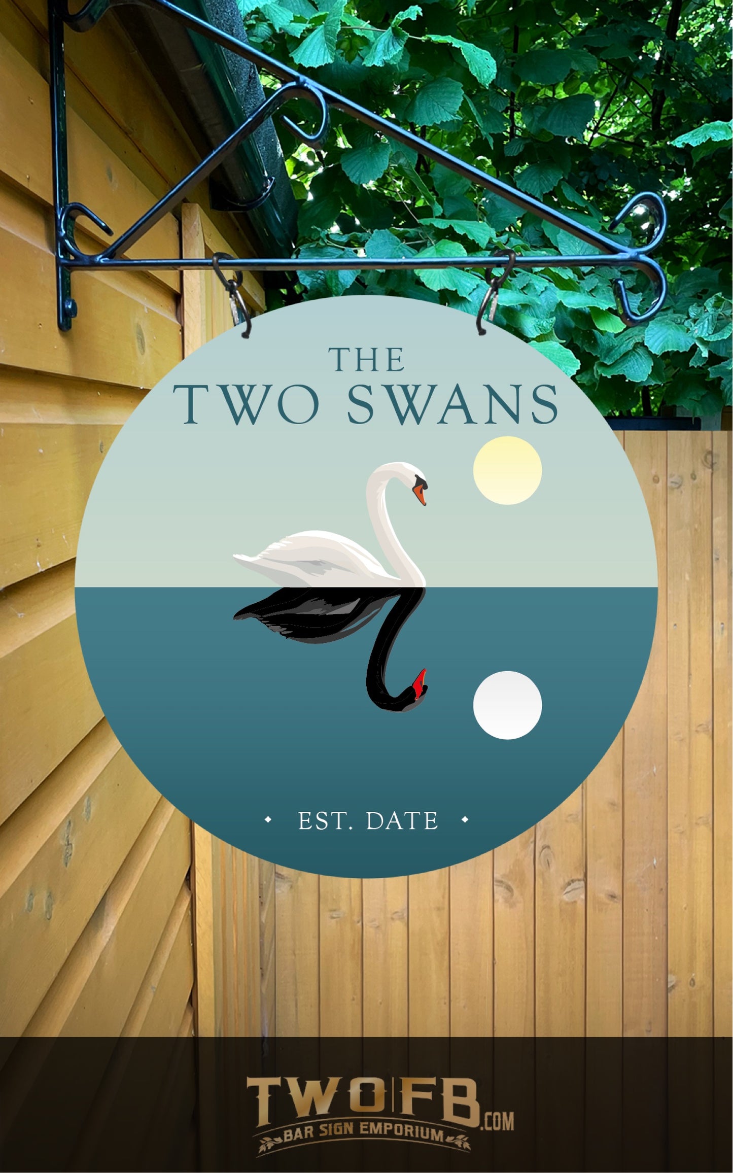 The White Swan | Personalised Bar Sign | Bistro Style