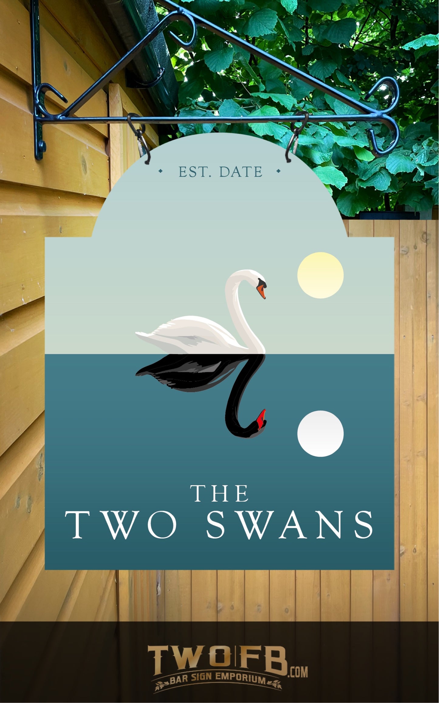 The White Swan | Personalised Bar Sign | Bistro Style