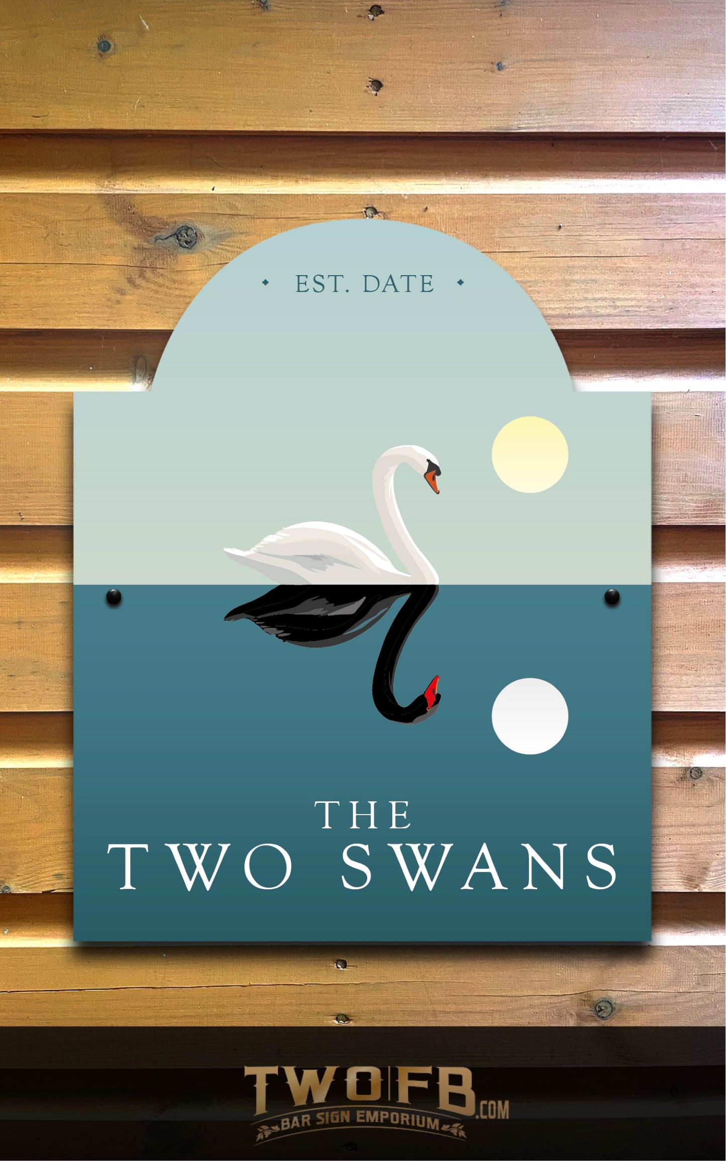 The White Swan | Personalised Bar Sign | Bistro Style