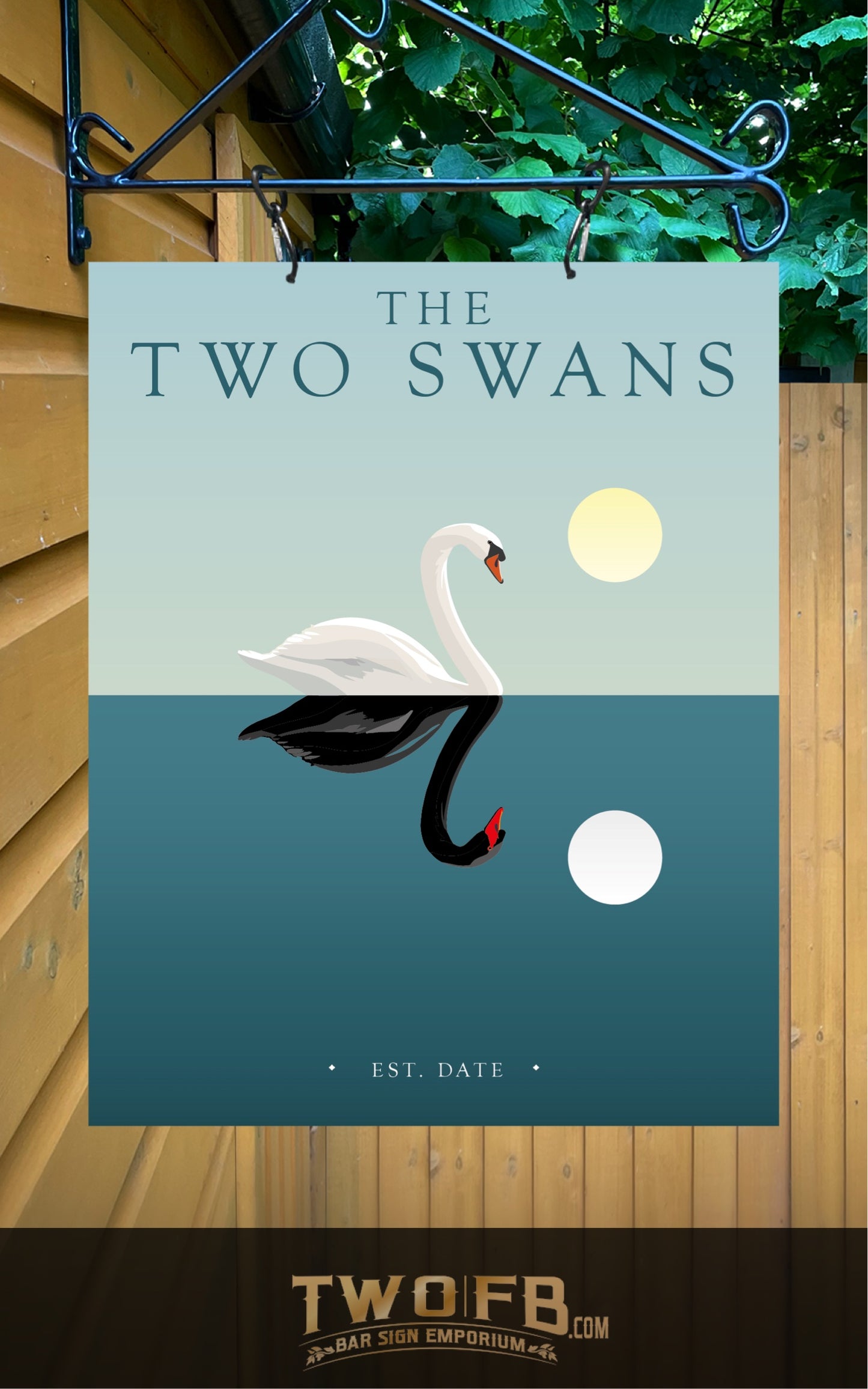 The White Swan | Personalised Bar Sign | Bistro Style