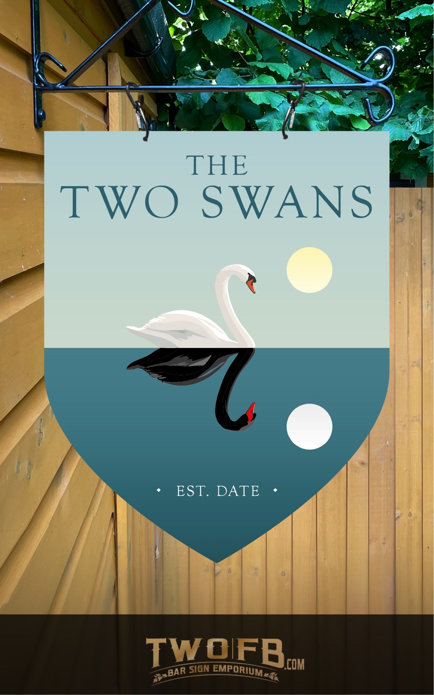 The White Swan | Personalised Bar Sign | Bistro Style