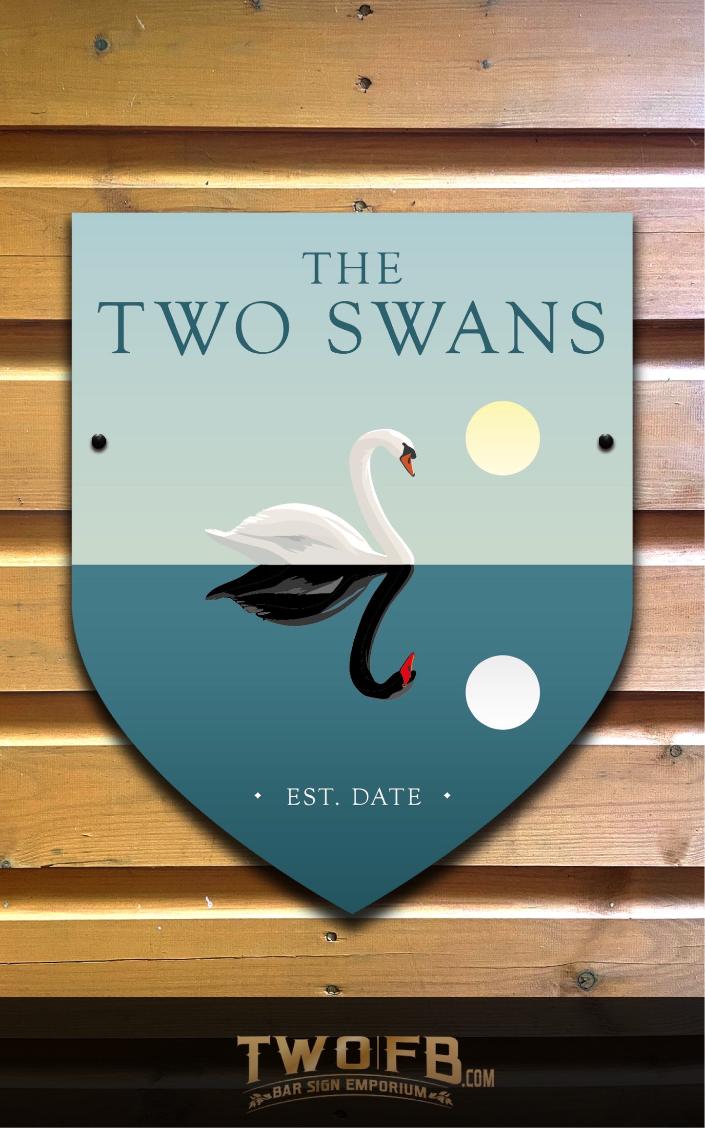 The White Swan | Personalised Bar Sign | Bistro Style