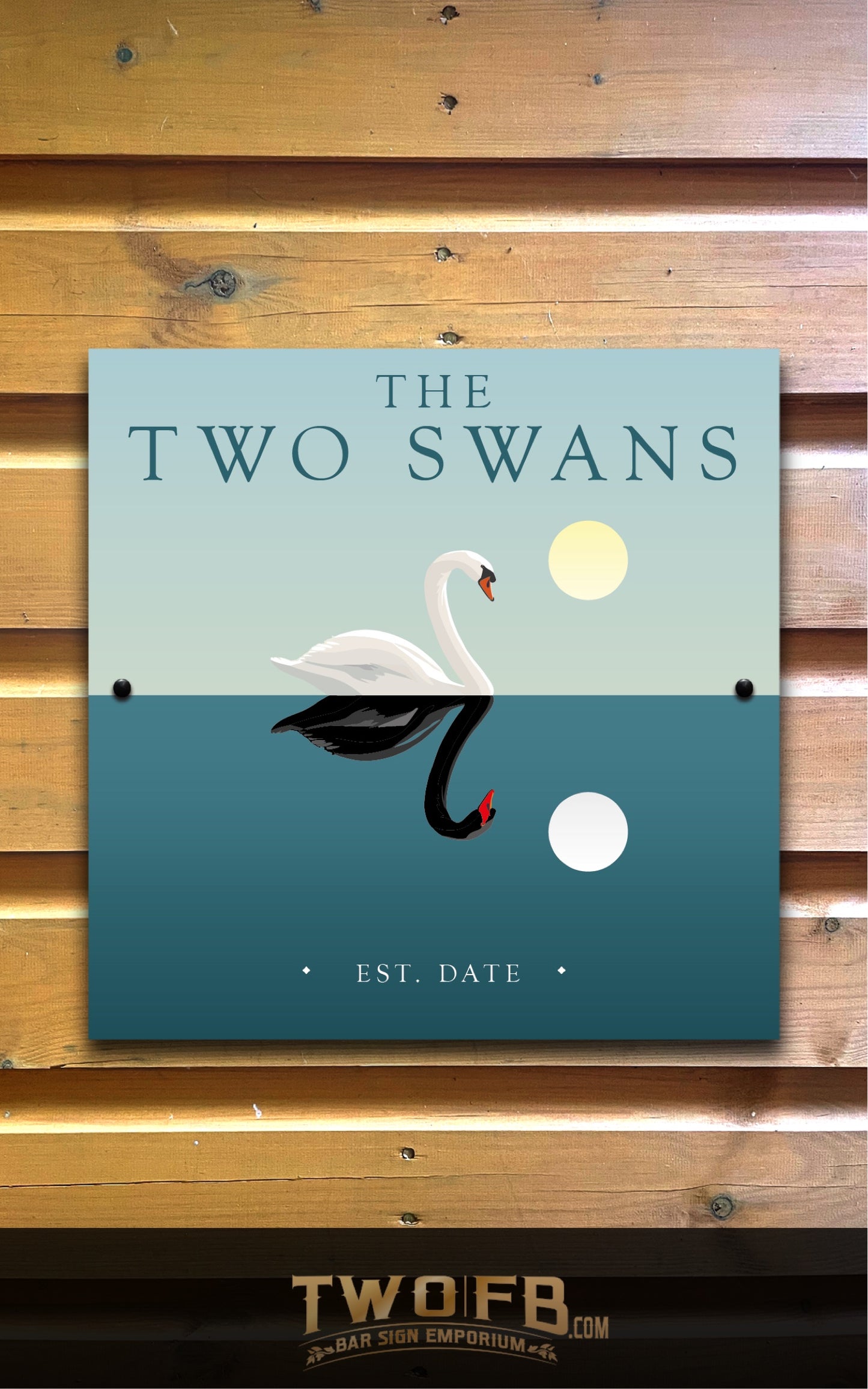 The White Swan | Personalised Bar Sign | Bistro Style