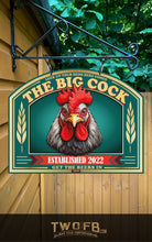 Load image into Gallery viewer, Decorative sign with a rooster illustration and text on a wooden wall.
