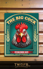 Load image into Gallery viewer, Decorative sign with a rooster illustration and text on a wooden background
