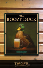 Load image into Gallery viewer, Boozy Duck, Custom bar sign, hanging pub sign, Bar sign, pub sign, Personalised bar sign, Funny bar sign, home bar signs uk, bar signs uk, bar signs.co.uk, custom pub sign uk, pub sign design, outdoor bar signs
 
