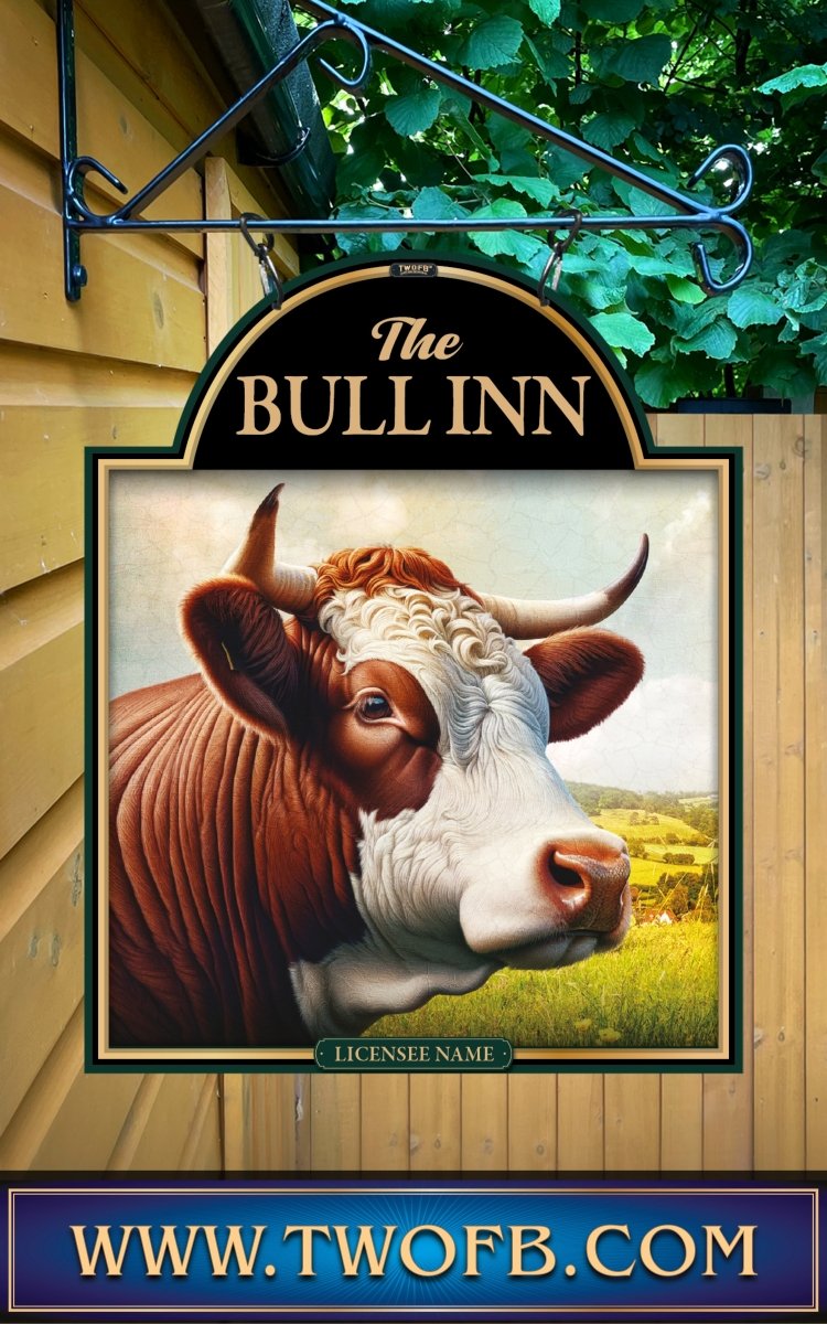 Bull Inn, Custom bar sign, hanging pub sign, Bar sign, pub sign, Personalised bar sign, Funny bar sign, home bar signs uk, bar signs uk, bar signs.co.uk, custom pub sign uk, pub sign design, outdoor bar signs
 
