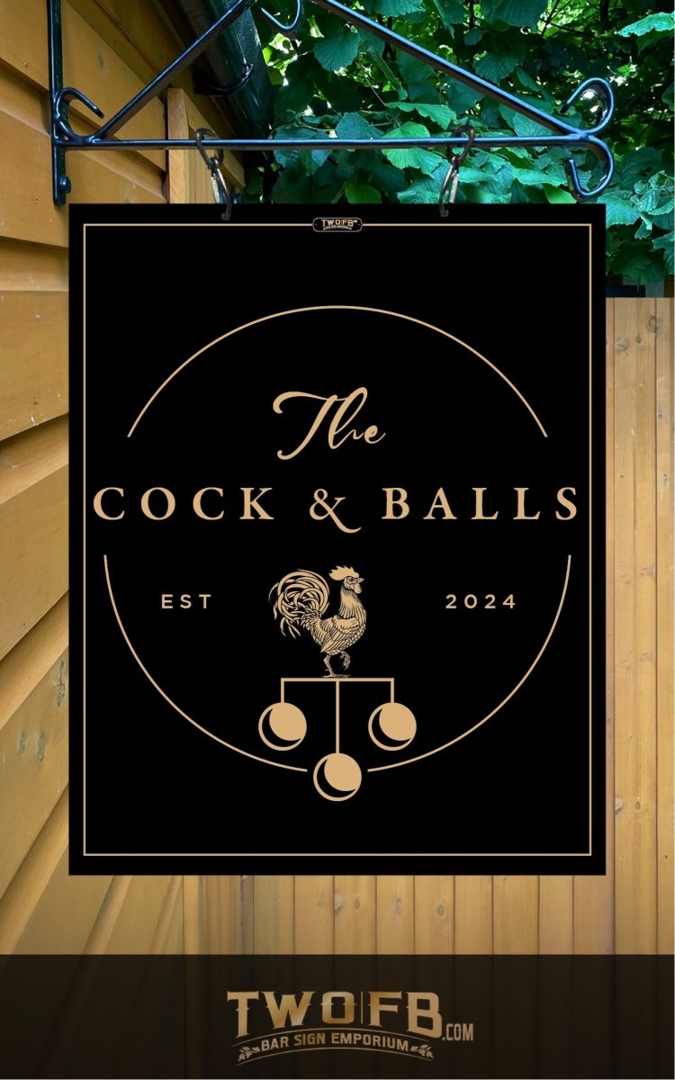 Cock & Balls/Pub Sign/Bar Sign/Home bar sign/Pub sign for outside/Custom pub sign/Home Bar/Pub Décor/Military Bar Signs/Custom Bar signs/Barsigns UK/ Man Cave/ Mess Sign/ Bar Runner/ Beer Mats/ Hanging pub sign/ Custom sign/ Garden Signs/Pub signs