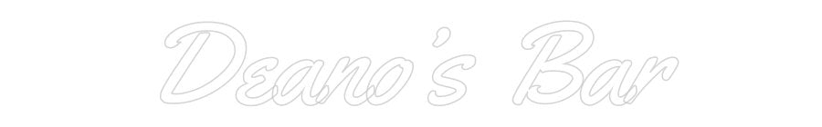 Custom Neon: Deano’s Bar