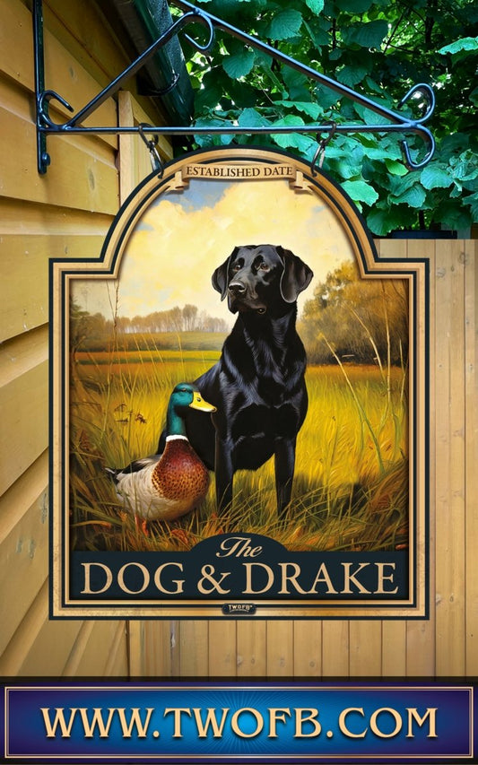 Dog & Drake | Personalised Bar Sign | Duck & Duck Pub Sign Custom Signs from Two Fat Blokes Ltd signs for bars