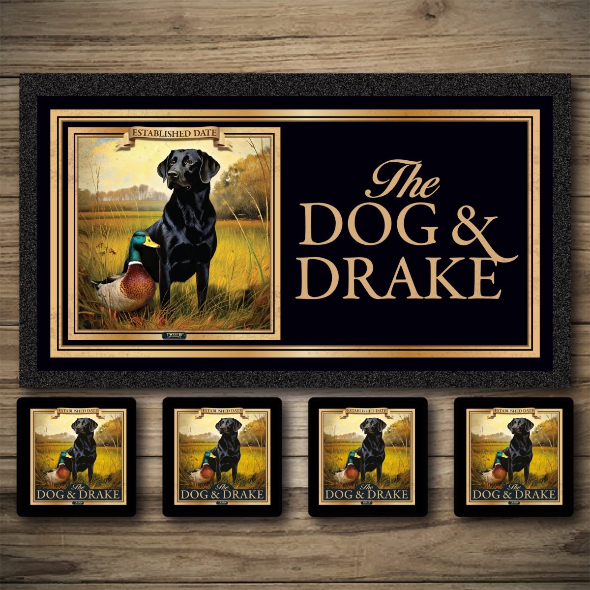 Dog & Drake | Personalised Bar Sign | Duck & Duck Pub Sign Custom Signs from Two Fat Blokes Ltd signs for bars