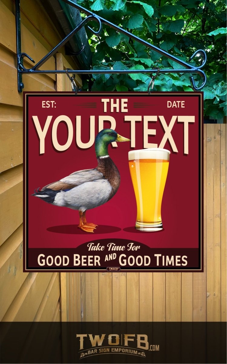 Drunken Duck | Vintage Bar Sign | Pub Signs | funny bar sign | Hanging Signs | Bar Sign