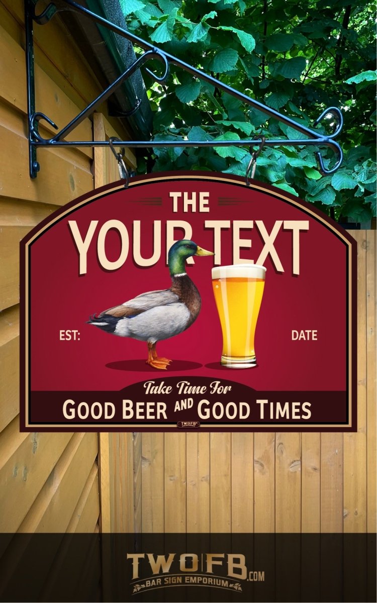 Drunken Duck | Vintage Bar Sign | Pub Signs | funny bar sign | Hanging Signs | Bar Sign