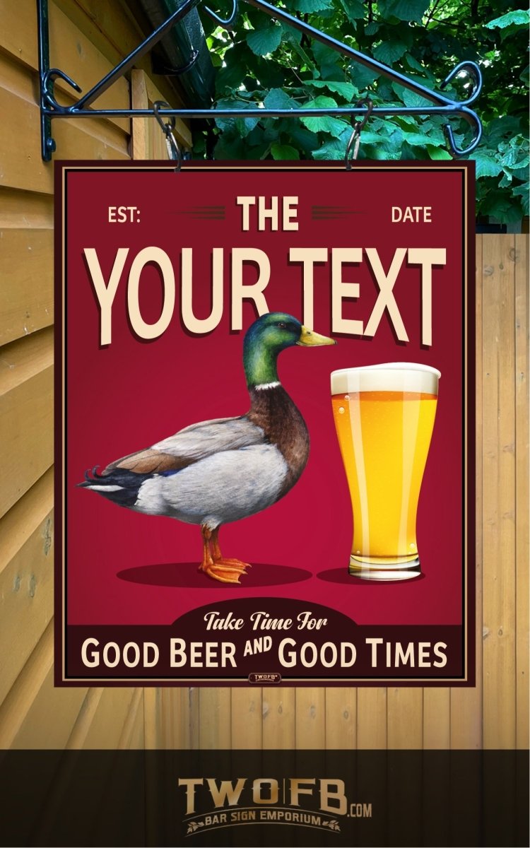 Drunken Duck | Vintage Bar Sign | Pub Signs | funny bar sign | Hanging Signs | Bar Sign