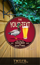 Load image into Gallery viewer, Drunken Duck | Vintage Bar Sign | Pub Signs | funny bar sign | Hanging Signs | Bar Sign
