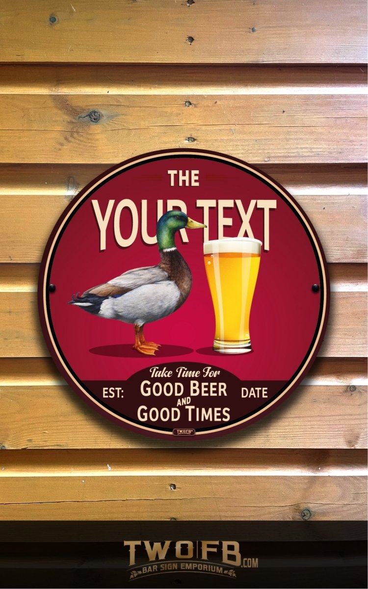 Drunken Duck | Vintage Bar Sign | Pub Signs | funny bar sign | Hanging Signs | Bar Sign