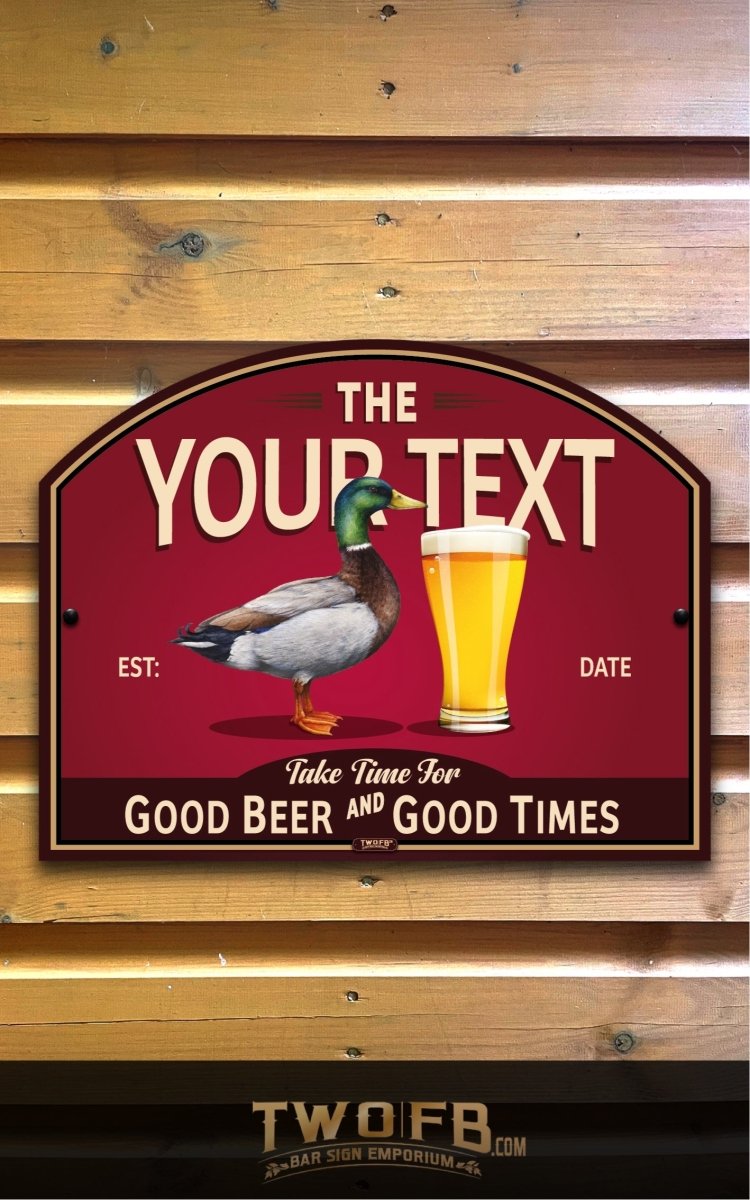 Drunken Duck | Vintage Bar Sign | Pub Signs | funny bar sign | Hanging Signs | Bar Sign