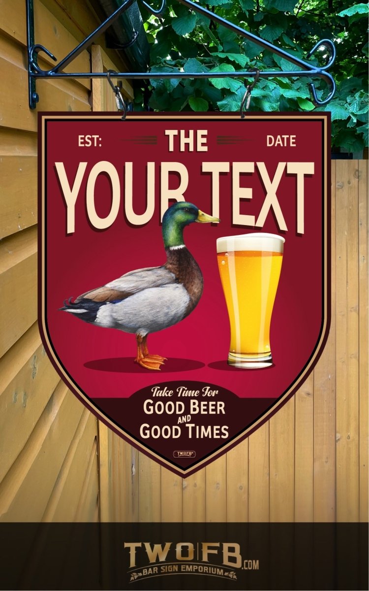 Drunken Duck | Vintage Bar Sign | Pub Signs | funny bar sign | Hanging Signs | Bar Sign