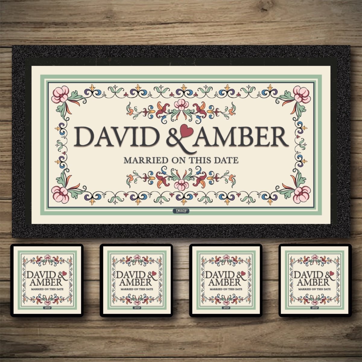 Floral Wedding signs | Personalised Sign | Runner/Coasters – Two Fat ...