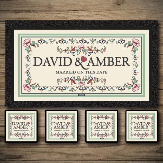 Floral Wedding signs | Personalised Sign | Runner/Coasters