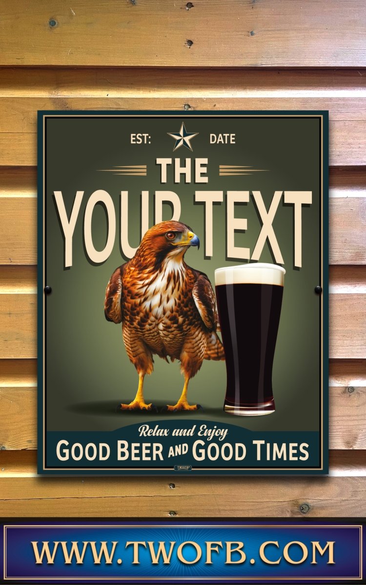 Hawk Inn | Personalised Bar Sign | Vintage Pub Signs