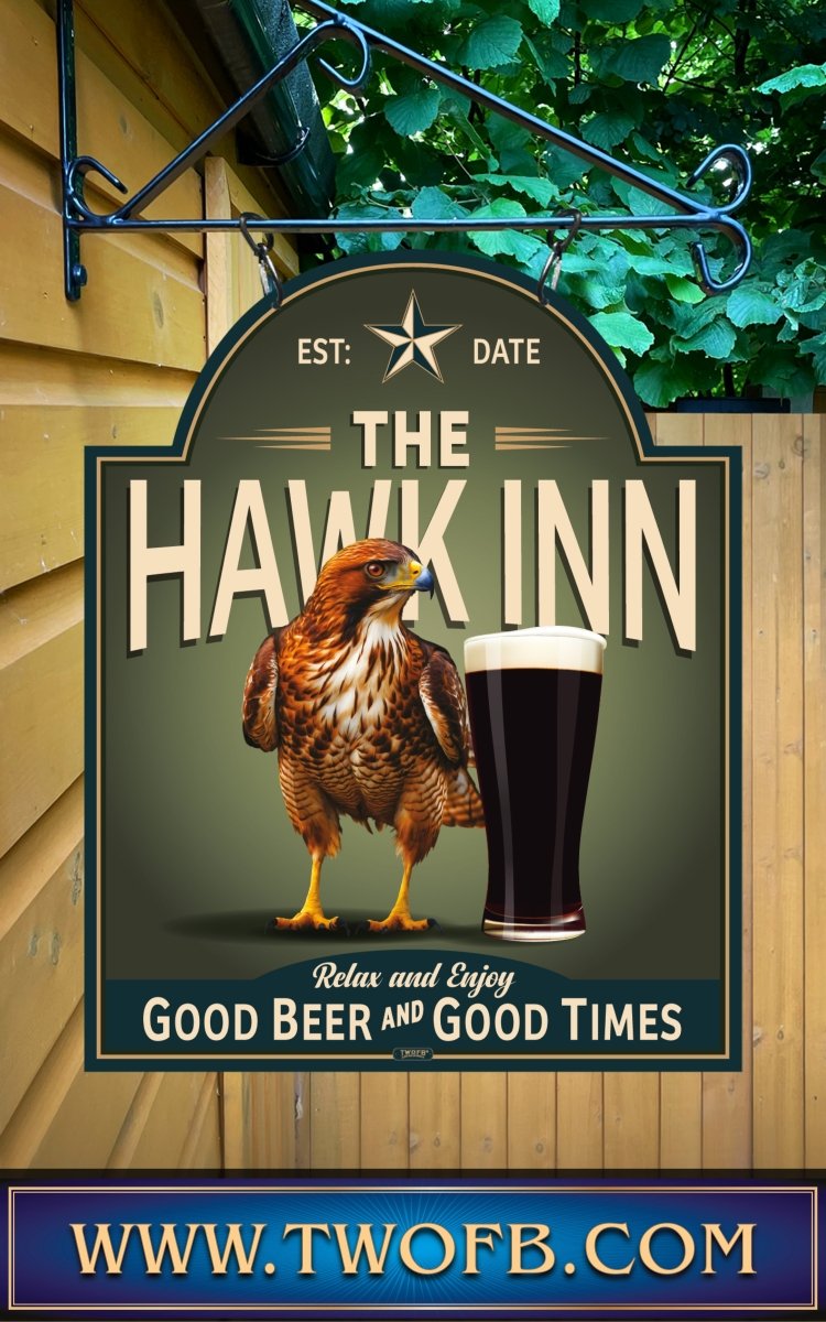 Hawk Inn | Personalised Bar Sign | Vintage Pub Signs