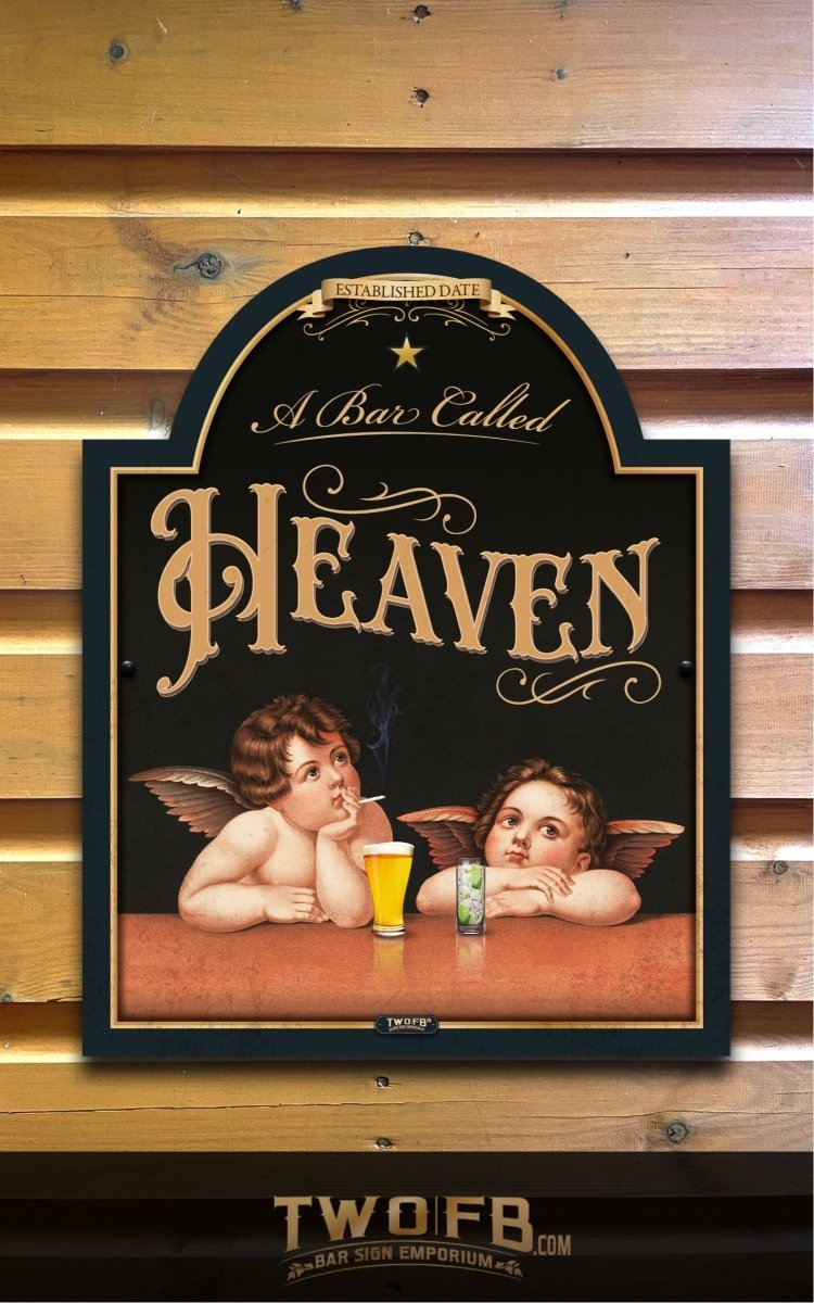Heaven Bar | Personalised Pub Sign | Hanging Pub Signs