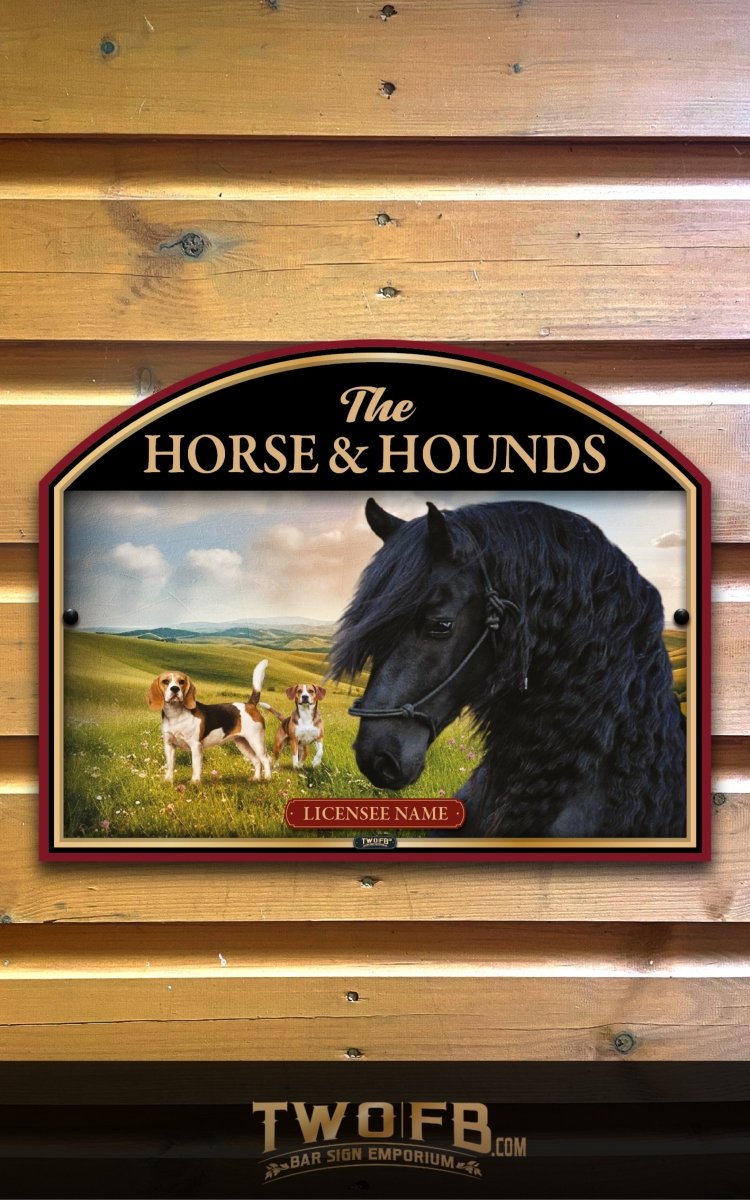 Horse & Hounds | Personalised Pub Sign | Country Style Pub Signs Custom Signs from Two Fat Blokes Ltd signs for bars