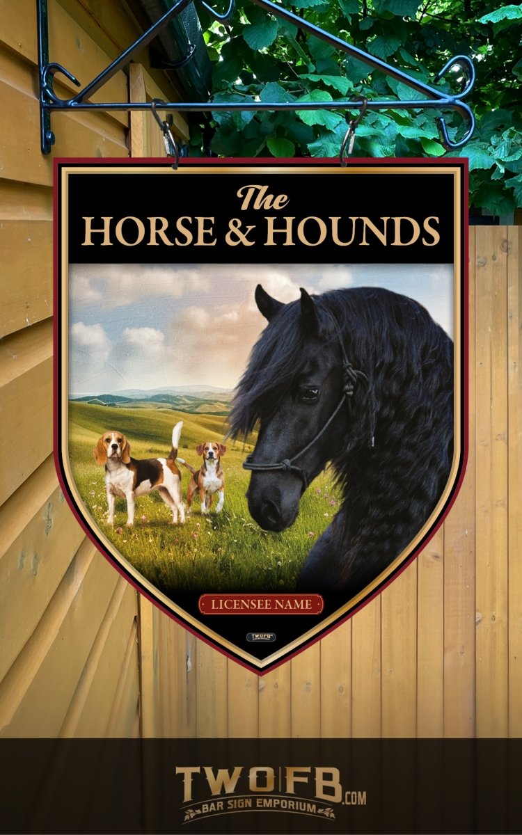 Horse & Hounds | Personalised Pub Sign | Country Style Pub Signs Custom Signs from Two Fat Blokes Ltd signs for bars