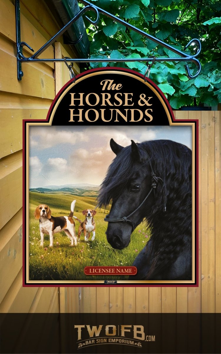 Horse & Hounds | Personalised Pub Sign | Country Style Pub Signs Custom Signs from Two Fat Blokes Ltd signs for bars