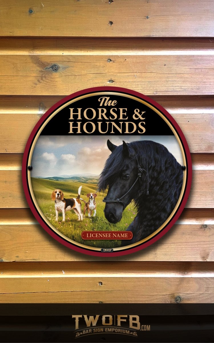 Horse & Hounds | Personalised Pub Sign | Country Style Pub Signs Custom Signs from Two Fat Blokes Ltd signs for bars