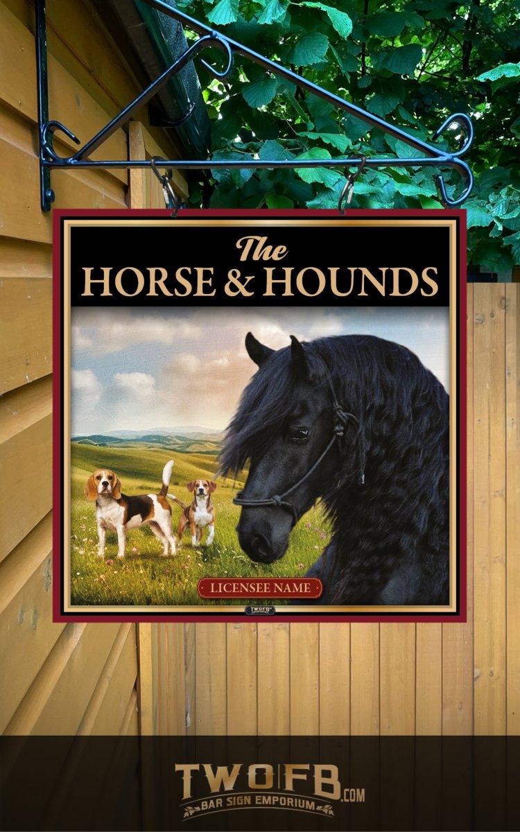 Horse & Hounds | Personalised Pub Sign | Country Style Pub Signs Custom Signs from Two Fat Blokes Ltd signs for bars