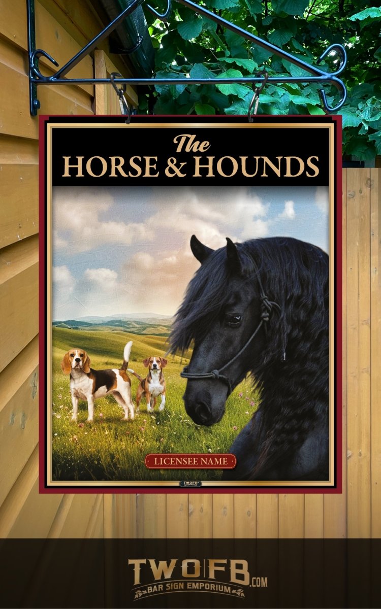 Horse & Hounds | Personalised Pub Sign | Country Style Pub Signs Custom Signs from Two Fat Blokes Ltd signs for bars