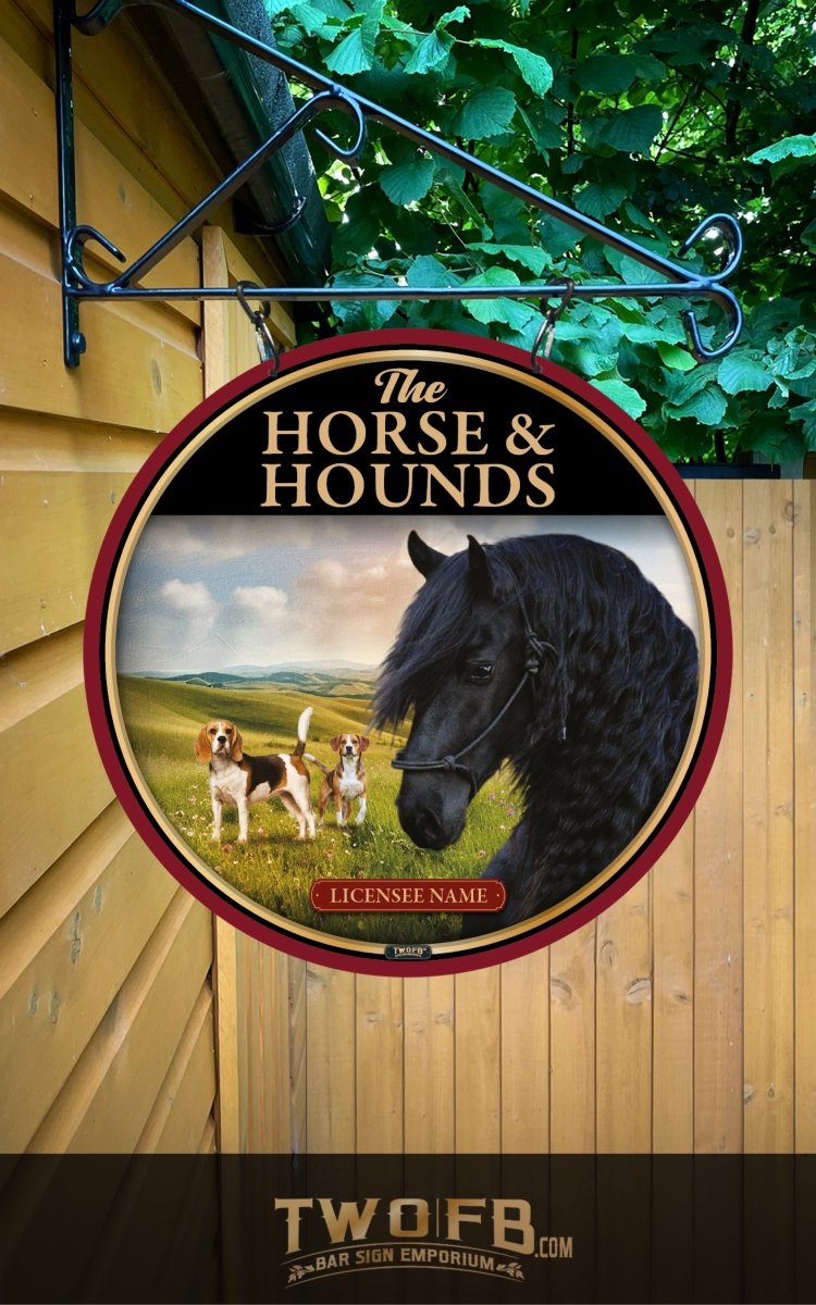 Horse & Hounds | Personalised Pub Sign | Country Style Pub Signs Custom Signs from Two Fat Blokes Ltd signs for bars