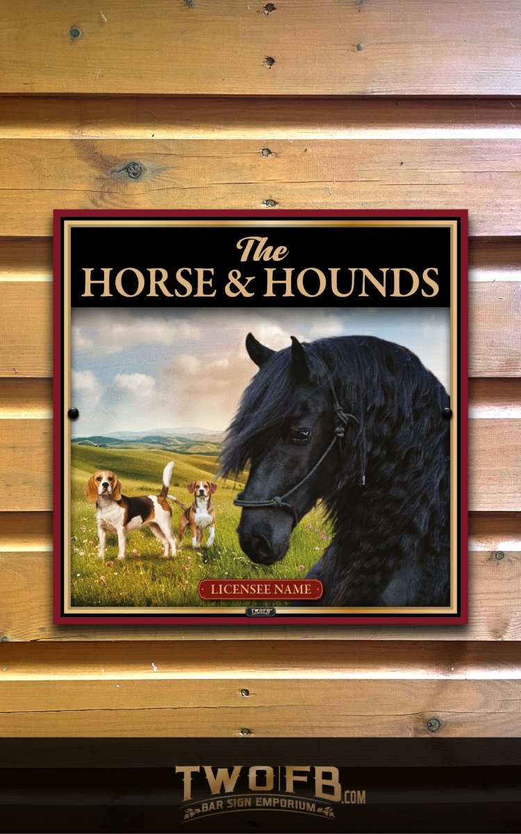 Horse & Hounds | Personalised Pub Sign | Country Style Pub Signs Custom Signs from Two Fat Blokes Ltd signs for bars