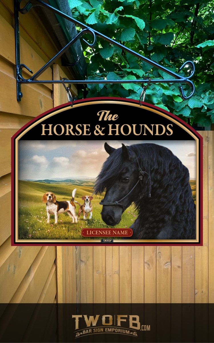 Horse & Hounds | Personalised Pub Sign | Country Style Pub Signs Custom Signs from Two Fat Blokes Ltd signs for bars