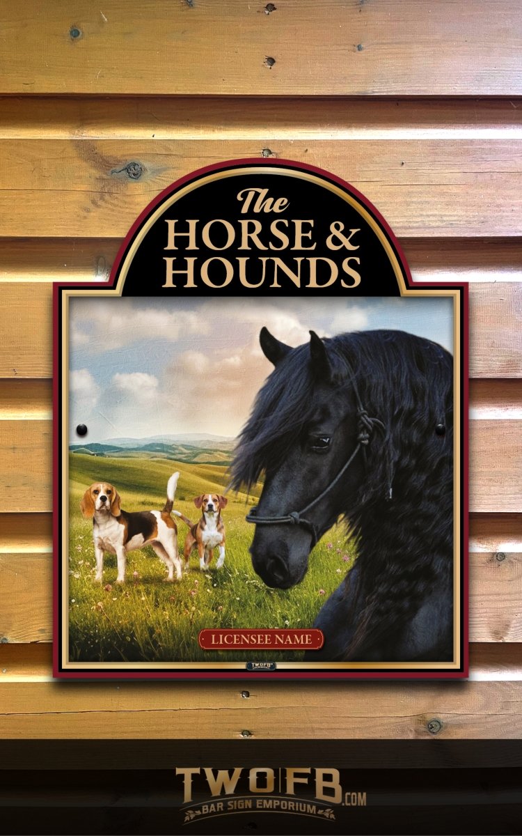 Horse & Hounds | Personalised Pub Sign | Country Style Pub Signs Custom Signs from Two Fat Blokes Ltd signs for bars