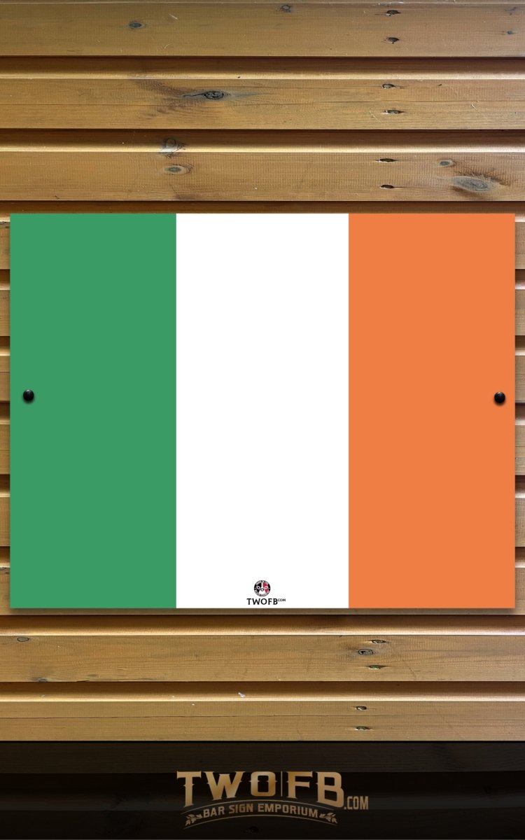 Irish Tricolour metal Flag Sign | Personalised Bar Sign | Made in Britain