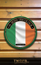 Load image into Gallery viewer, Irish Tricolour sign on a wooden background
