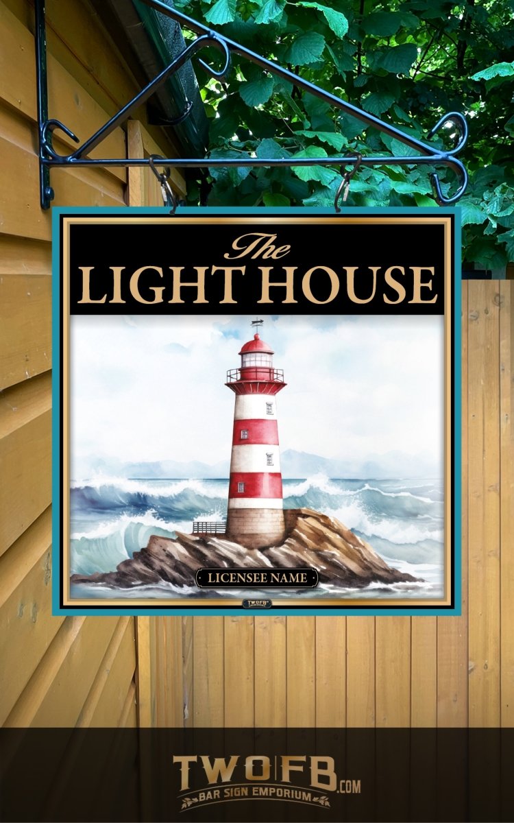 Light House, Custom bar sign, hanging pub sign, Bar sign, pub sign, Personalised bar sign, Funny bar sign, home bar signs uk, bar signs uk, bar signs.co.uk, custom pub sign uk, pub sign design, outdoor bar signs