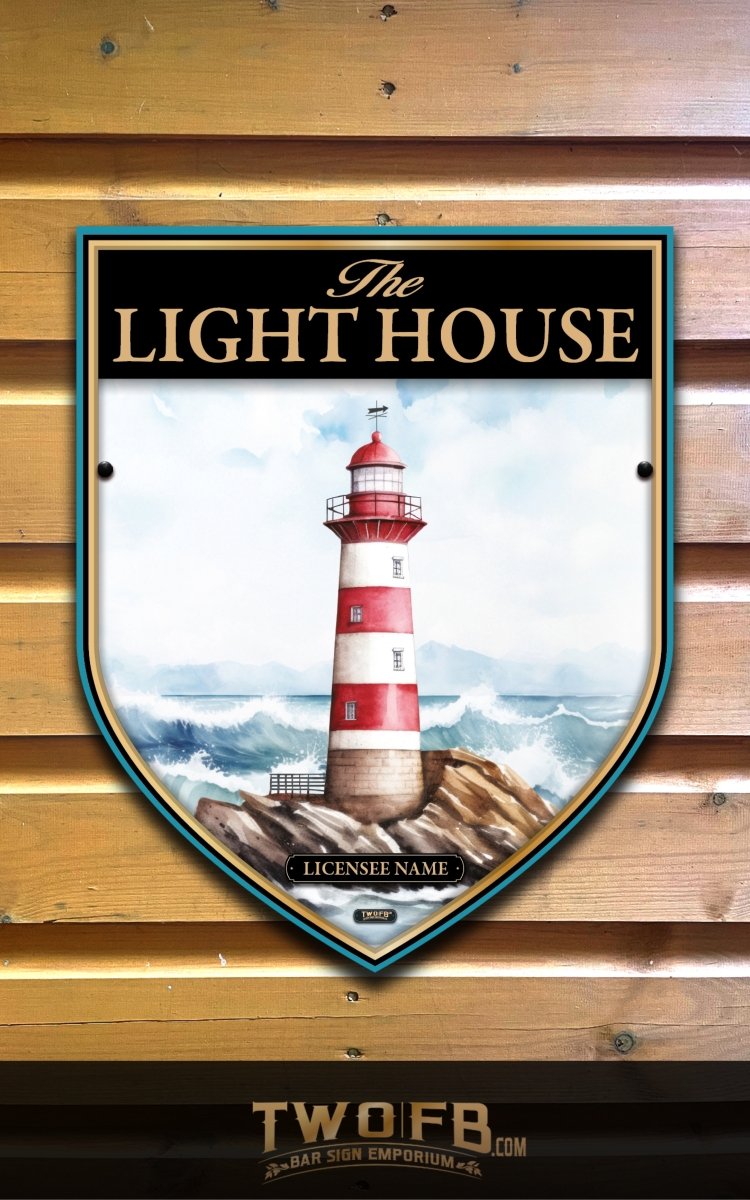 Light House, Custom bar sign, hanging pub sign, Bar sign, pub sign, Personalised bar sign, Funny bar sign, home bar signs uk, bar signs uk, bar signs.co.uk, custom pub sign uk, pub sign design, outdoor bar signs