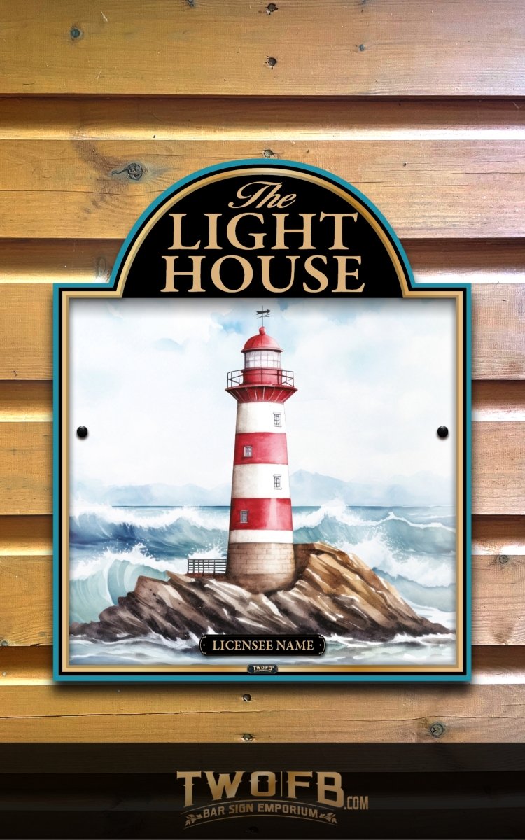 Light House, Custom bar sign, hanging pub sign, Bar sign, pub sign, Personalised bar sign, Funny bar sign, home bar signs uk, bar signs uk, bar signs.co.uk, custom pub sign uk, pub sign design, outdoor bar signs