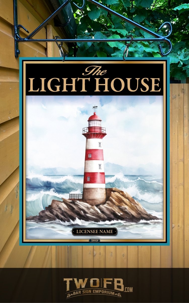 Light House, Custom bar sign, hanging pub sign, Bar sign, pub sign, Personalised bar sign, Funny bar sign, home bar signs uk, bar signs uk, bar signs.co.uk, custom pub sign uk, pub sign design, outdoor bar signs