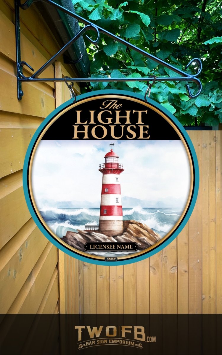 Light House, Custom bar sign, hanging pub sign, Bar sign, pub sign, Personalised bar sign, Funny bar sign, home bar signs uk, bar signs uk, bar signs.co.uk, custom pub sign uk, pub sign design, outdoor bar signs