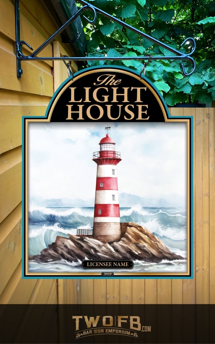 Light House, Custom bar sign, hanging pub sign, Bar sign, pub sign, Personalised bar sign, Funny bar sign, home bar signs uk, bar signs uk, bar signs.co.uk, custom pub sign uk, pub sign design, outdoor bar signs
 